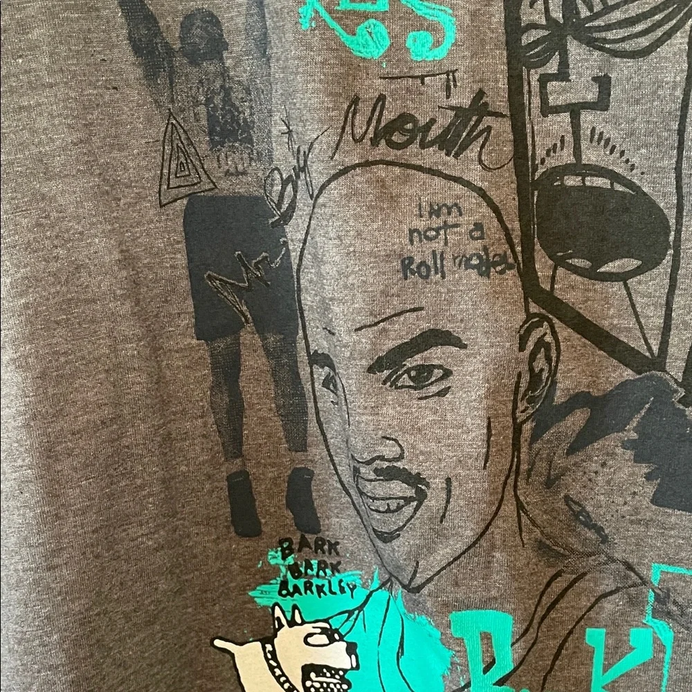 Nike Charcoal Vintage Tee with Teal and Black Graphics - Picture 4 of 14